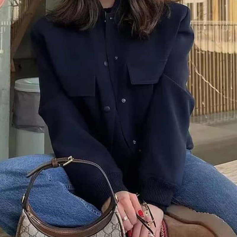 Stand Collar Pocket Jacket