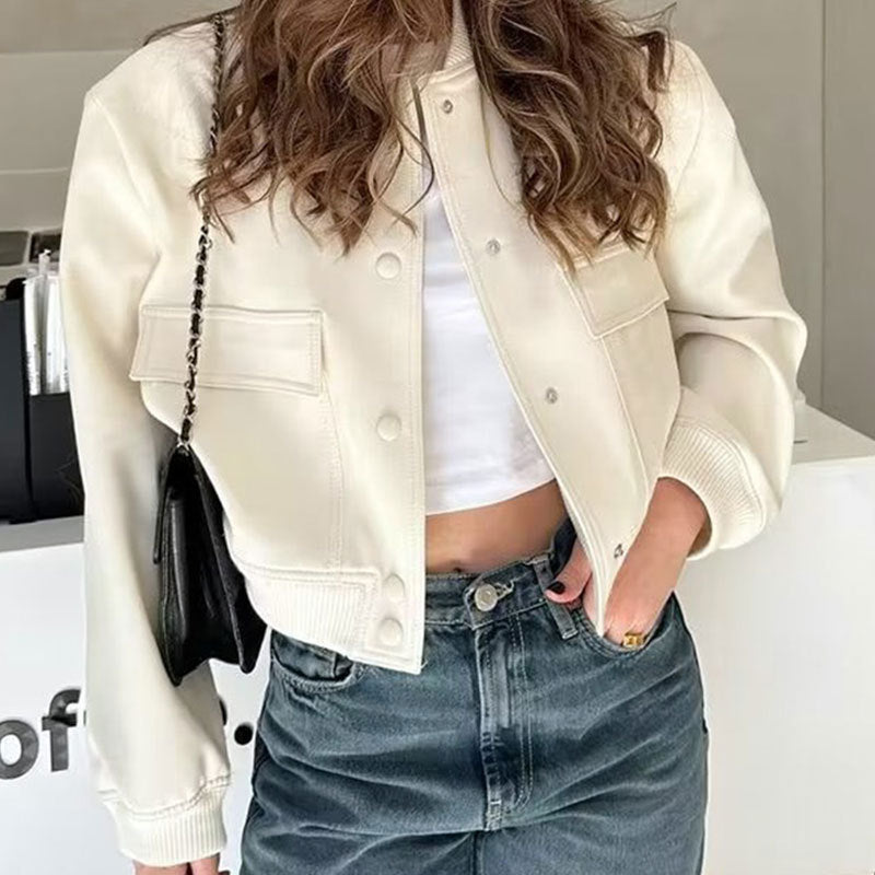 Stand Collar Pocket Jacket
