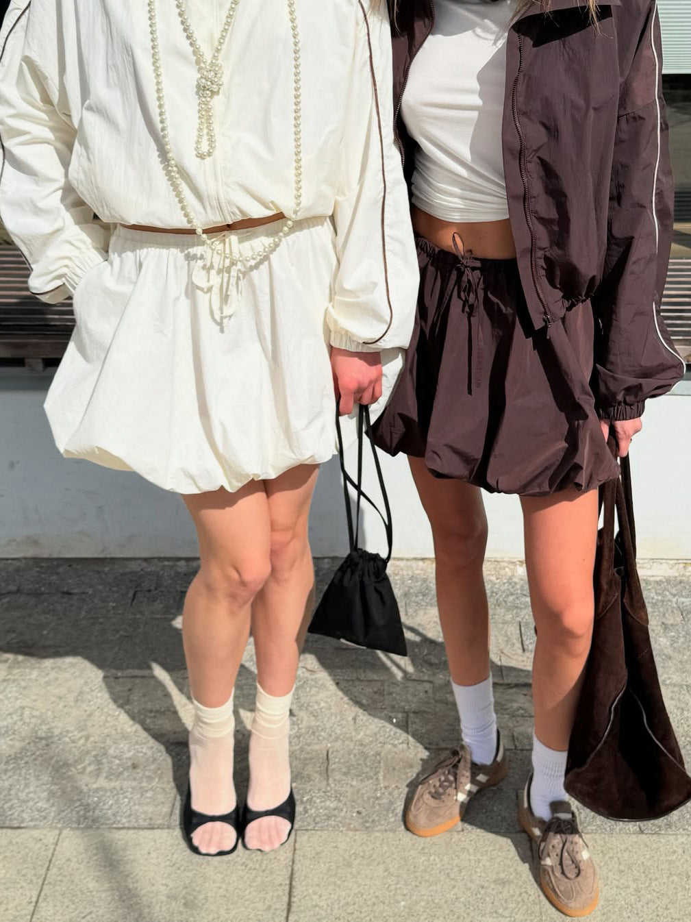 Casual Street Style Jacket & Skirt